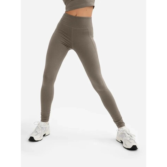 MATE THE LABEL ORGANIC‎ COTTON STRETCH POCKET PEBBLE LEGGINGS NEW AND NWOT - Picture 4 of 5